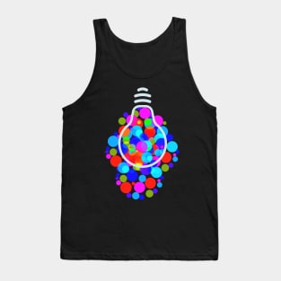 Colorful Light Bulb with Vibrant Baubles Tank Top